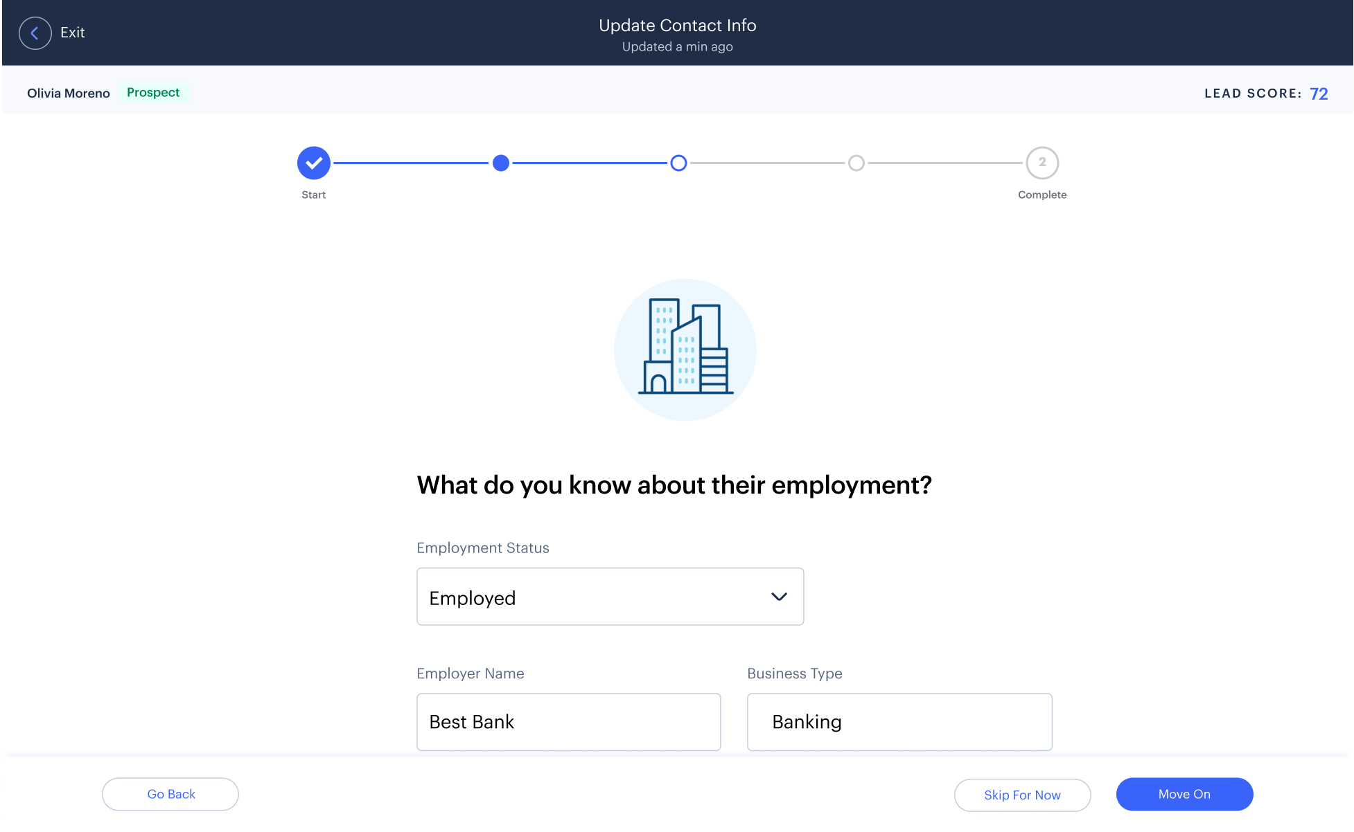 Update Contact App – Employment 7